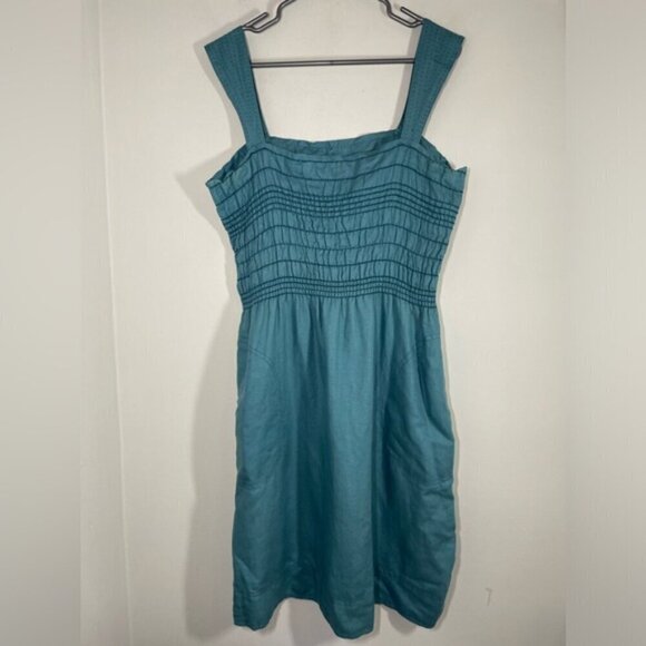 Anthropologie Maeve Carlie Blue Smocked Dress size XS - Picture 5 of 10